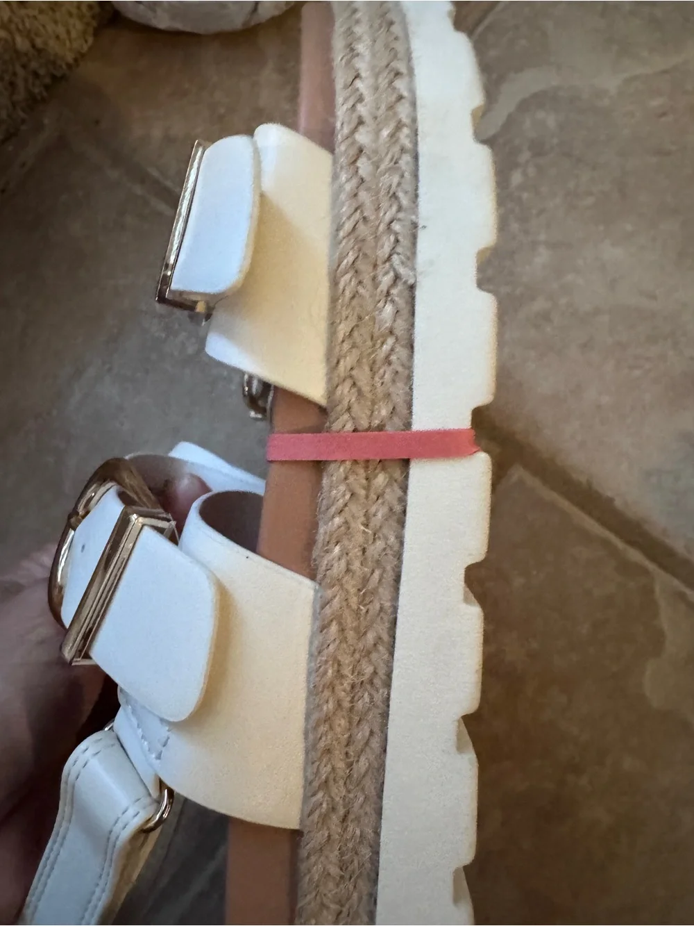 art class Cream Double Buckle Slide Sandals for kids size 5